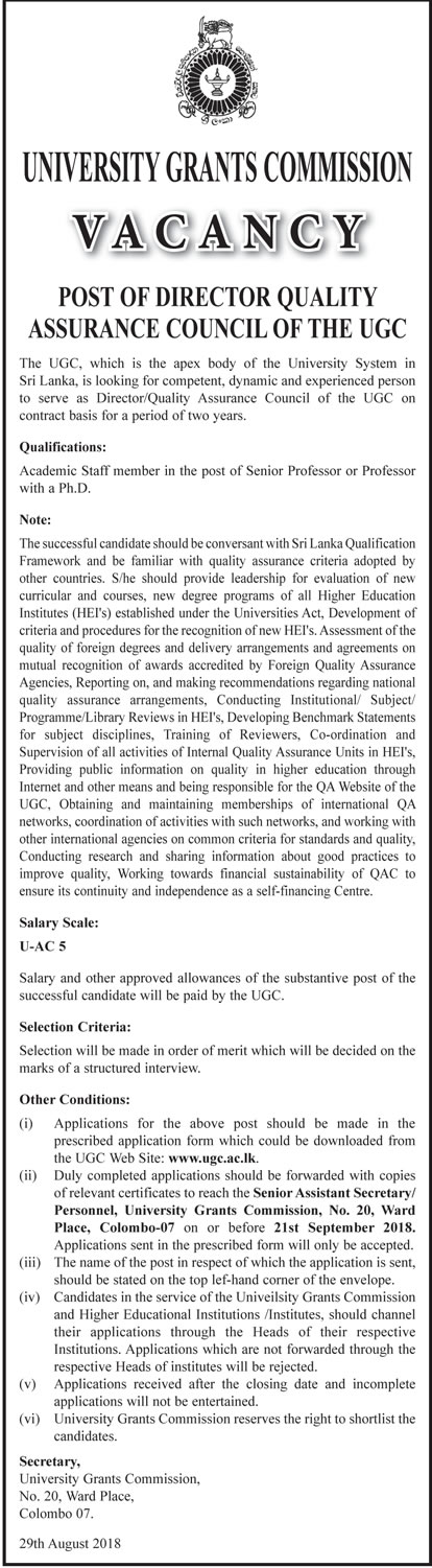 Director - University of Grants Commission